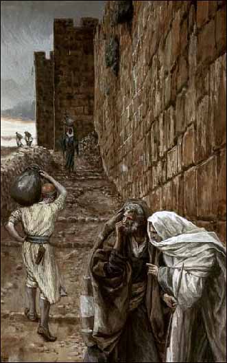 Luke 22:7-13  Man with a pitcher of water