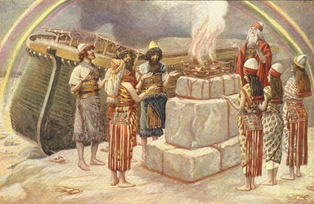 Noah builds an altar to the Lord