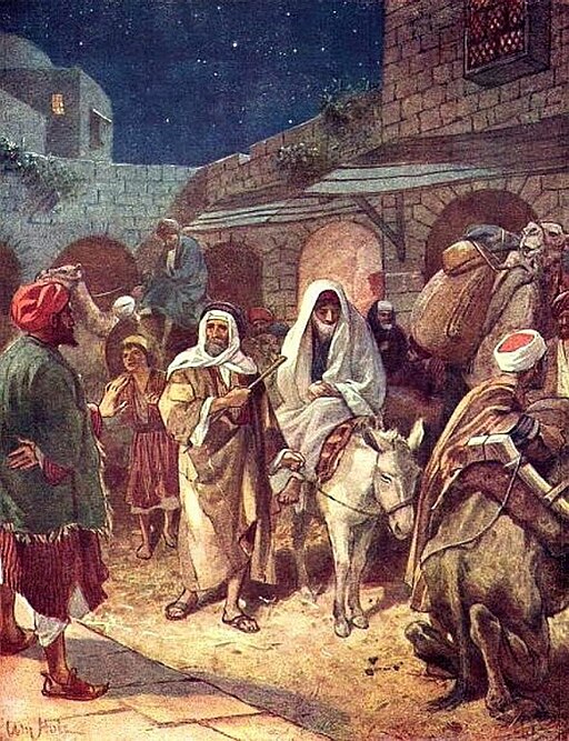 Joseph and Mary arrive in Bethlehem